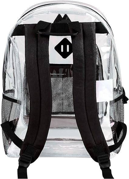 Clear Backpack with Water Bottle Holder