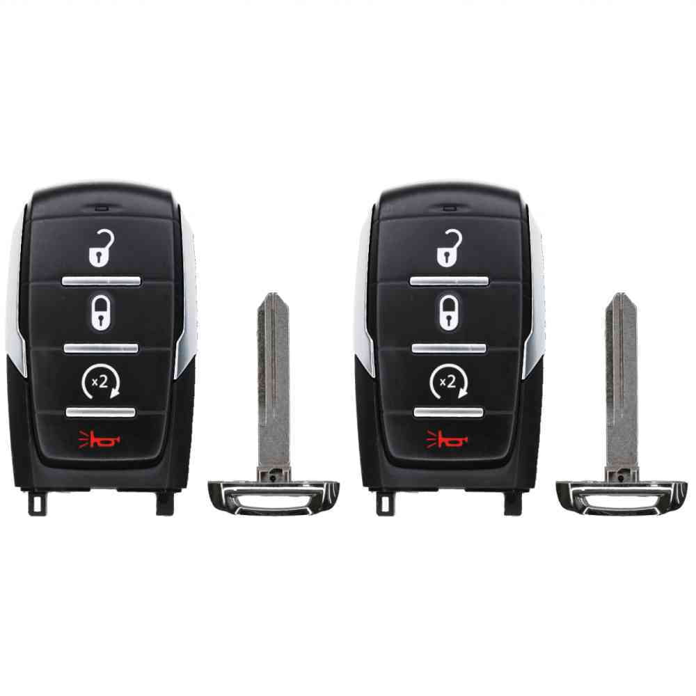 Replcament Smart Key Fob for Ram 1500 models only 2023 FCC OHT-4882056 OHT4882056 Part Number 68584153  68584153AA Pack of 2