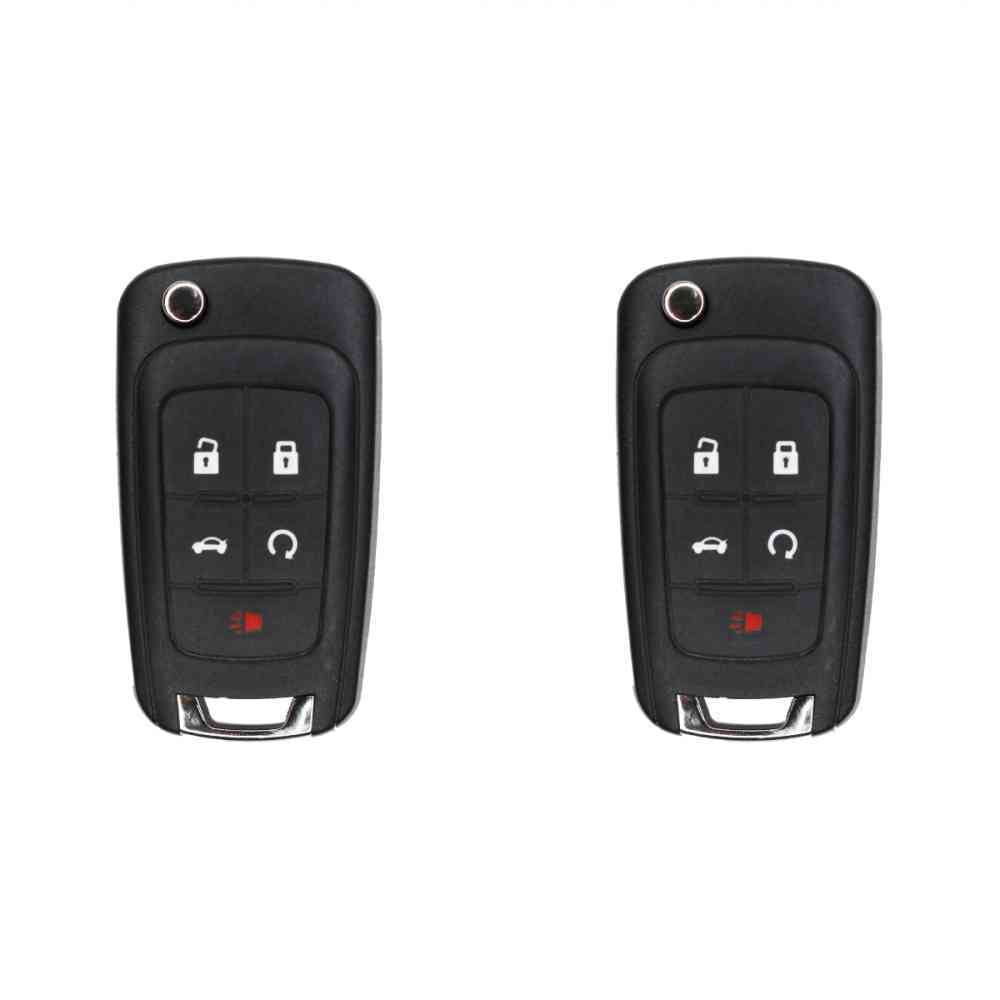 Eye4Techs Replacement Flip Key Fob for 2013 Buick Regal FCC OHT01060512 OHT01060512 V2T01060512 V2T01060514 AVL-B01T1AC AVL-B01T2AC Part Number 13586785 13500319 13585209 Pack of 2