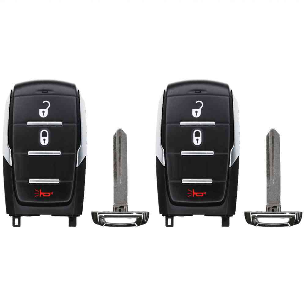 Replcament Smart Key Fob for Ram 1500 models only 2021 FCC OHT-4882056 OHT4882056 Part Number 68584151  68584151AA Pack of 2