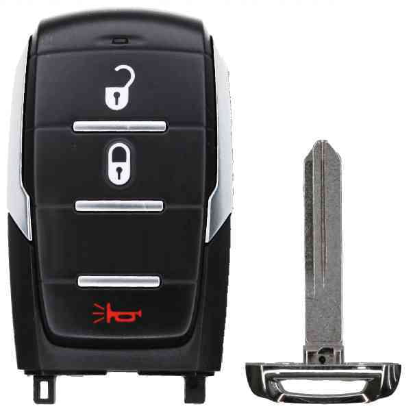 Replcament Smart Key Fob for RAM 1500 Big Horn HFE Laramie Limited Limited Longhorn Lone Star Rebel TRX Tradesman 2022 FCC OHT-4882056 OHT4882056 Part Number 68584151  68584151AA