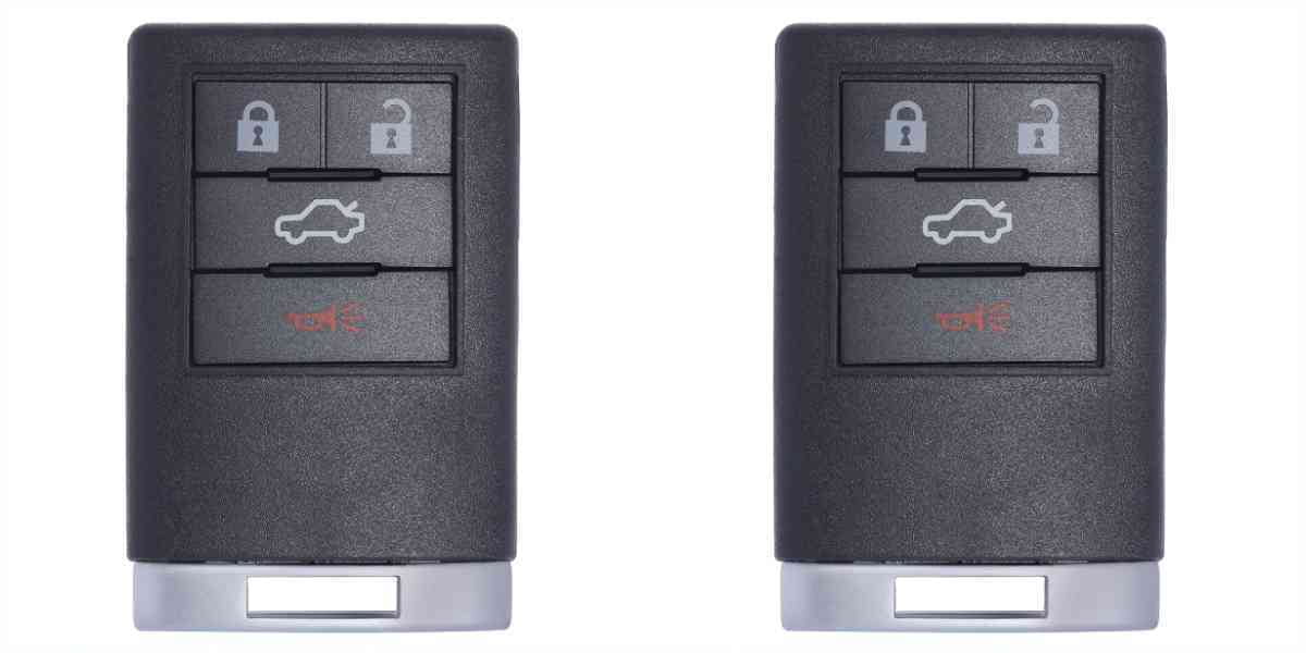 Eye4Techs Car Key Fob Keyless Entry Remote for Cadillac CTS 2013 FCC OUC6000066 Part Number 22889449 22889450 2 Pack