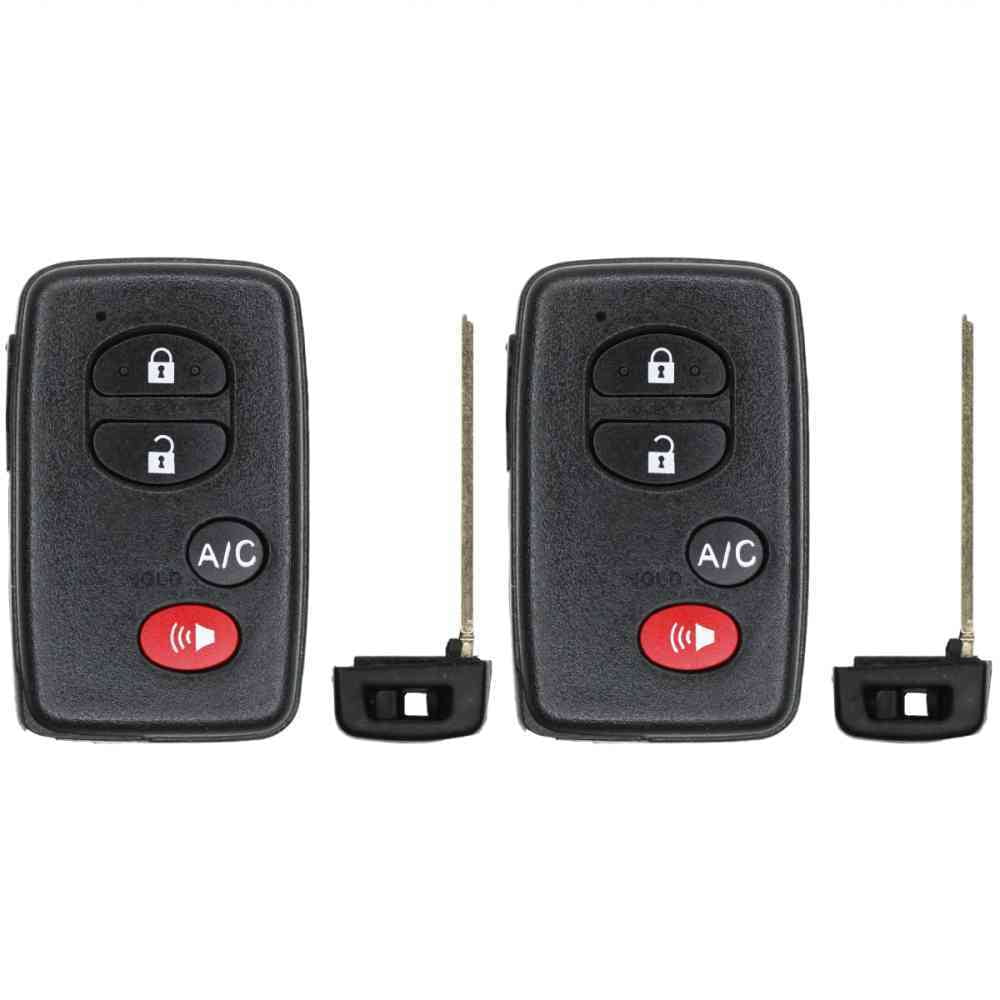 Replcament Smart Key Fob for Toyota Prius 2012 FCC  Part Number 89904-47352 89904-47351  89904-47350 Pack of 2