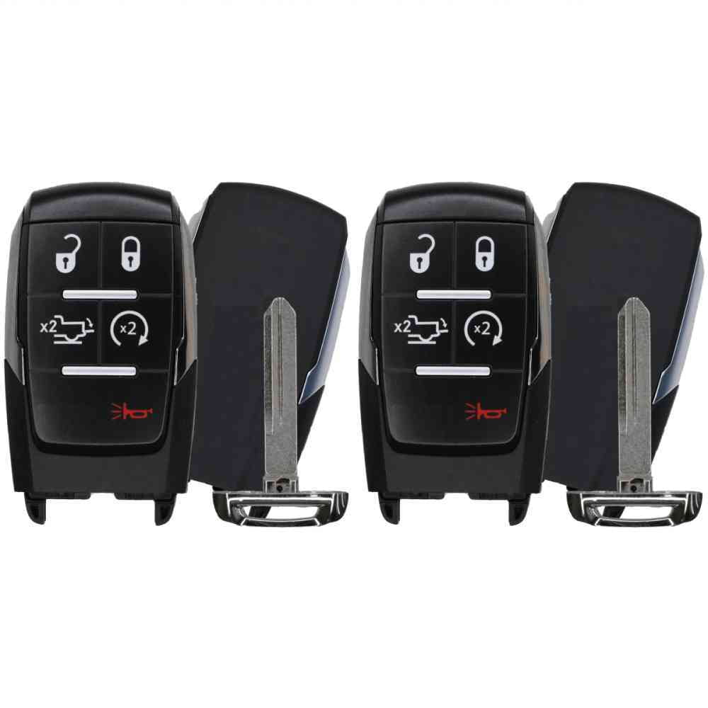 Replcament Smart Key Fob for Ram 2500 3500 4500 5500 models only 2022 FCC GQ4-76T GQ476T Part Number 68575429  68575429AA Pack of 2