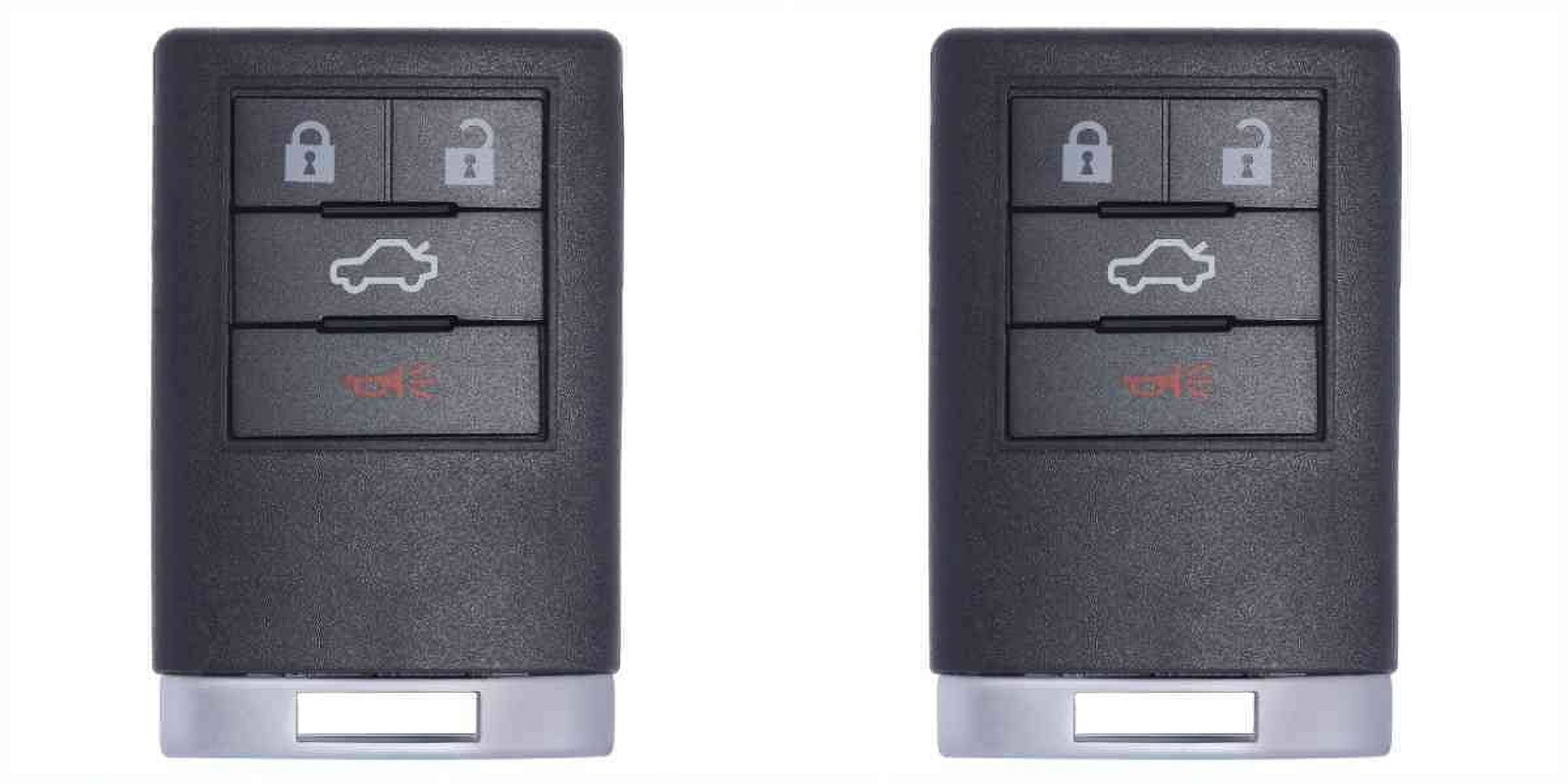 Eye4Techs Car Key Fob Keyless Entry Remote for Cadillac CTS 2008 FCC OUC6000066 Part Number 22889449 22889450 2 Pack
